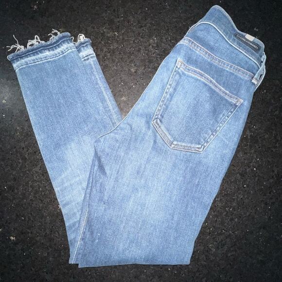 UEC CITIZENS OF HUMANITY ROCKET CROP HIGH RISE SKINNY DEMIN JEANS SZ 27 - Picture 5 of 12